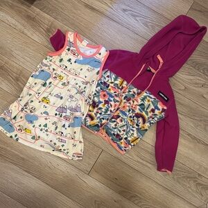 Tucker + Tate Pink and Cream Kids Dress with Colorful Hoodie
